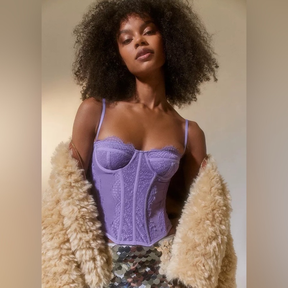 Urban Outfitters Out From Under Purple Corset Size Small